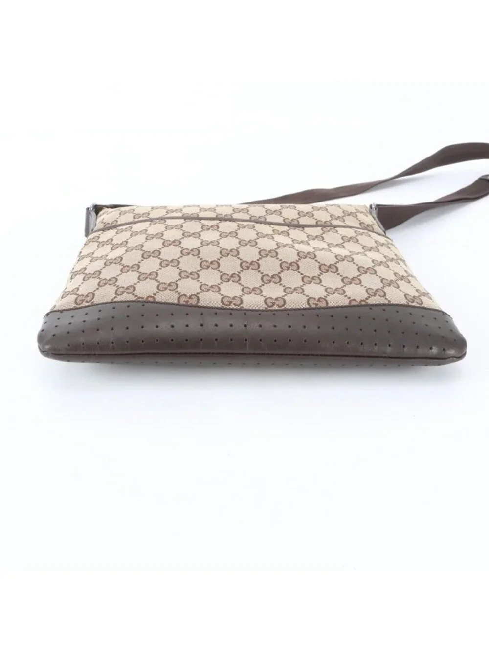 Gucci GG Canvas Leather Shoulder Bag Crossbody Messenger Business Tote